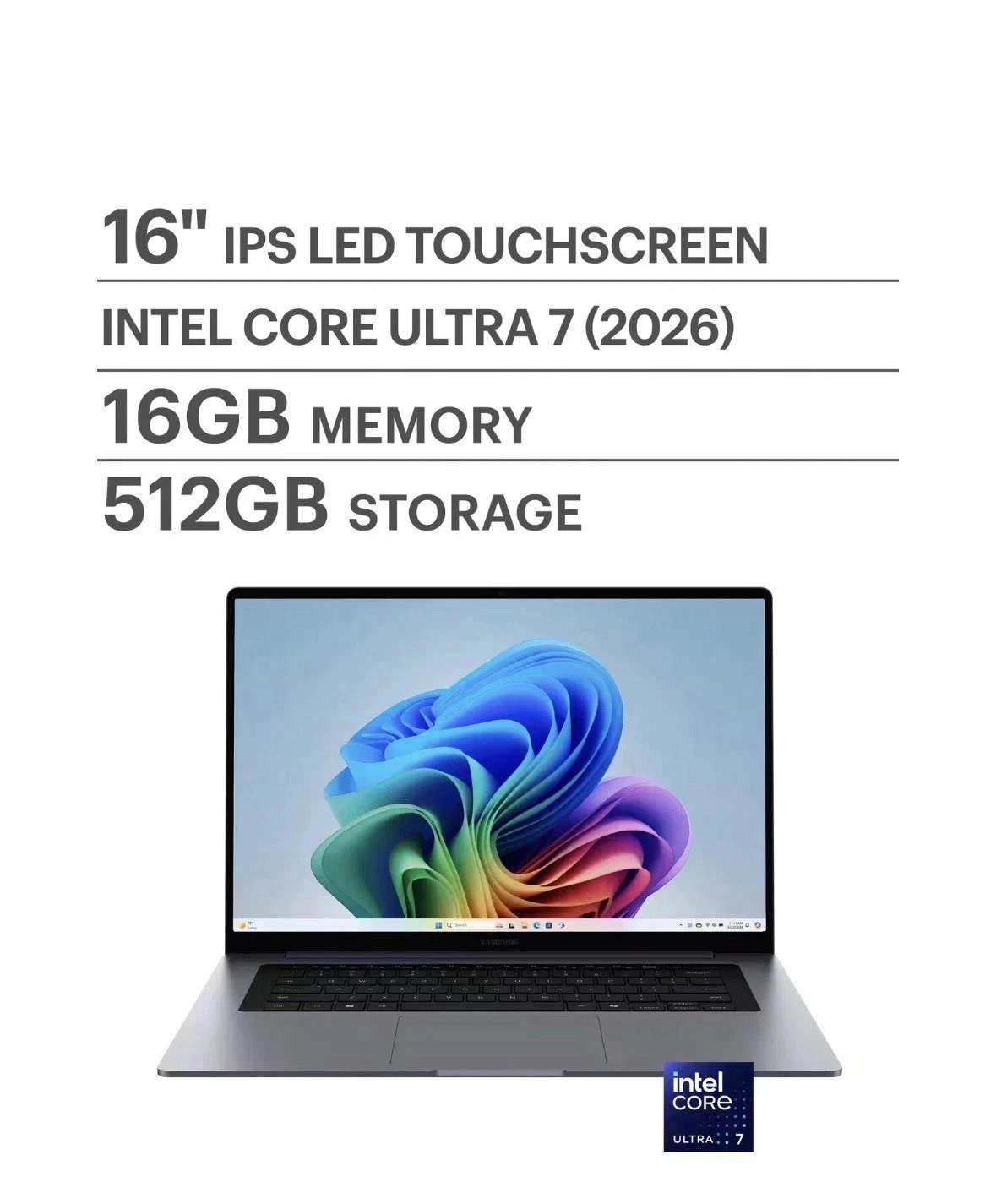 NEW - Samsung Galaxy Book6 16" IPS Laptop Intel Core Ultra 7 355 16GB Ram 512GB gallery