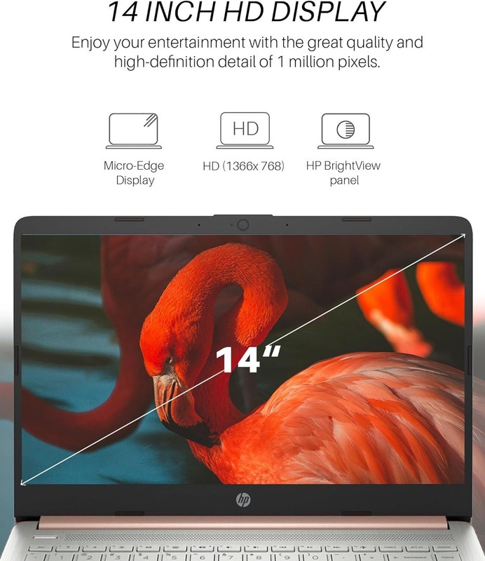 New HP Laptop 14" HD Intel Celeron N4120 16GB RAM, 320GB Storage Windows 11 S gallery