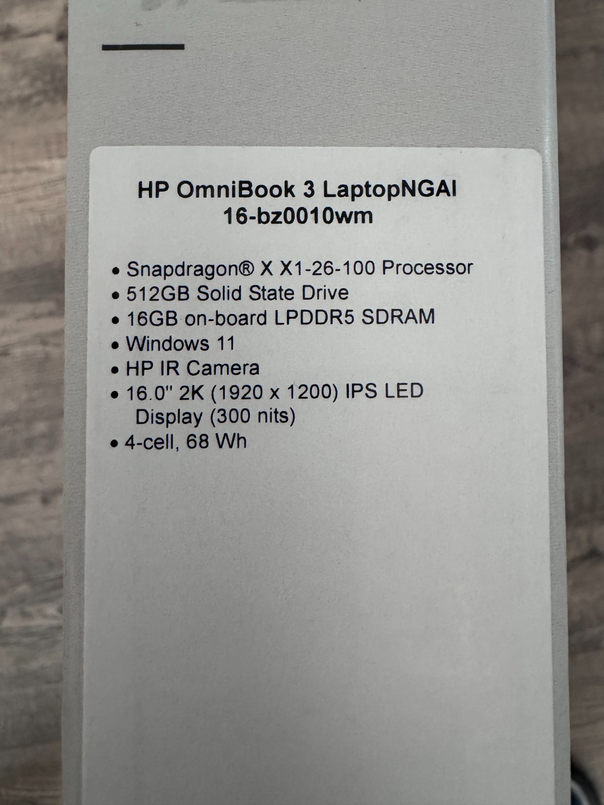 HP OmniBook 3 Laptop 16" 2K IPS Snapdragon X/16GB RAM/512GB SSD gallery