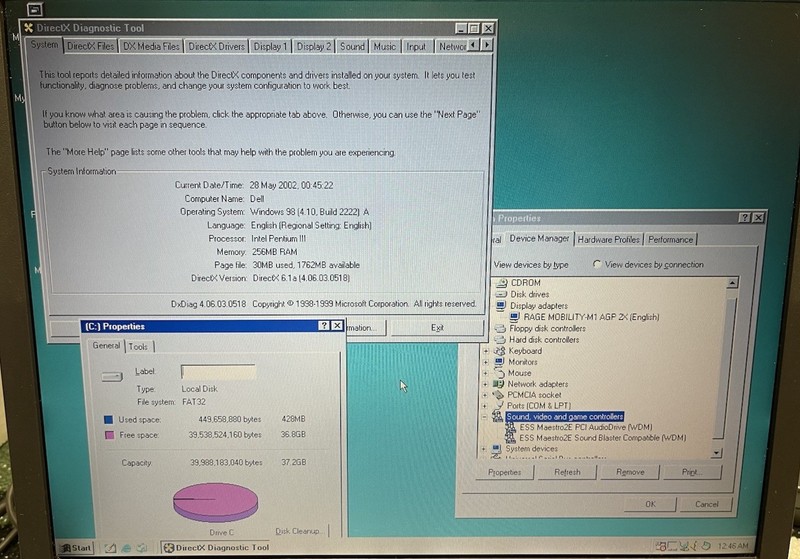 Vintage Dell Latitude CPX Pentium III Windows 98 DOS Compatible Laptop Serial gallery