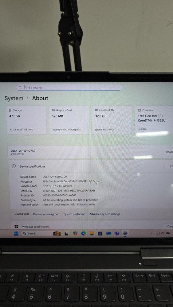 21HRS25T00 LENOVO THINKPAD X1 YOGA Gen8 i7-1270P vPro 32G DDR5 512GB SSD 11P