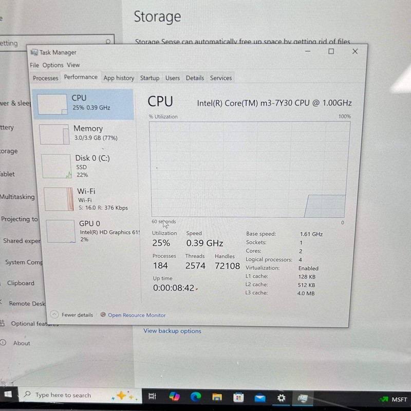 Broken Microsoft Surface 5 Pro 1796 12.3" m3-7Y30 4GB RAM 128GB SSD Cracked Scre gallery