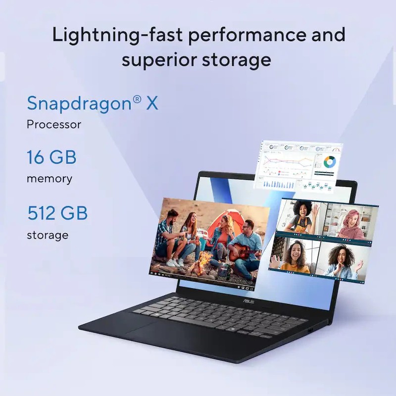 ASUS Vivobook 14 Copilot+ PC 14 inch lightweight AI Laptop up to 29 hr battery gallery