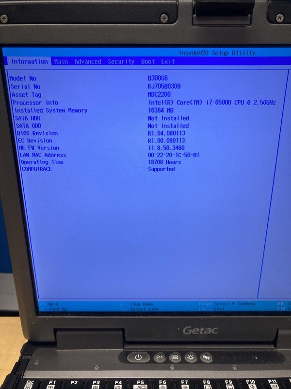 Getac B300 G6 Rugged Laptop i7-6500U 2.6GHz No Ram No Ssd No Caddy gallery