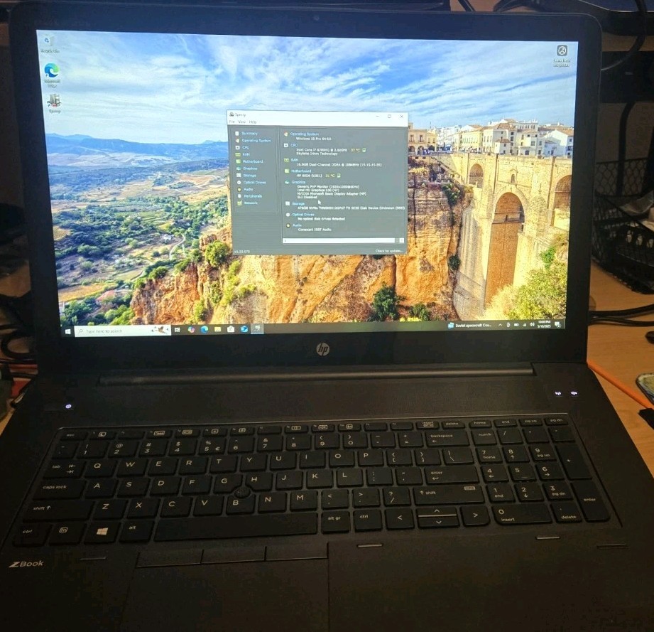 HP ZBook 17 G3 Mobile Workstation i7-6820HQ 16GB RAM 512GB SSD Win 10 Pro