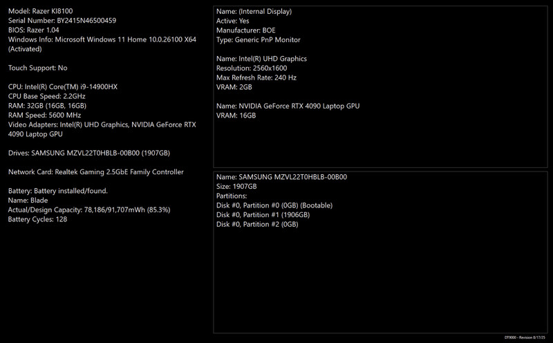 Razer Blade 18 QHD+ 240Hz (Core i9-14900HX, 32GB/2TB SSD, RTX 4090) Black Laptop gallery