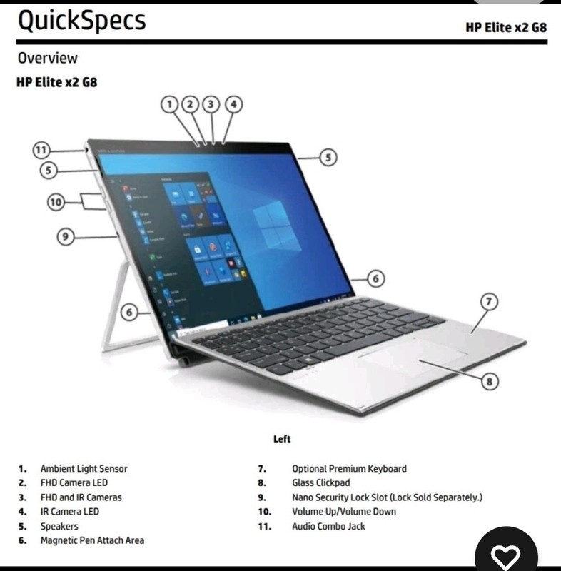 8 X HP Elite x2 G4 Tablet Detachable Laptop PC 13" i5 8GB 256 SSD Pro. gallery