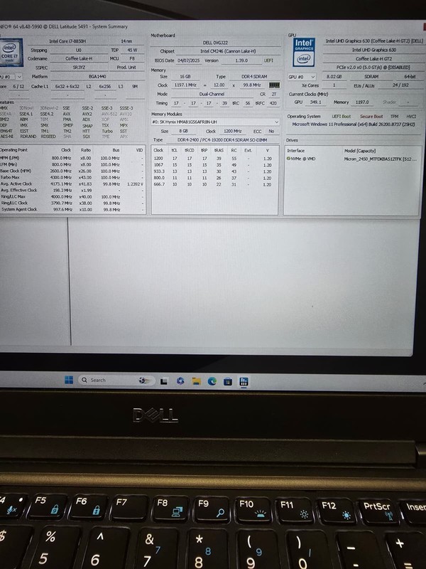 Dell Latitude 5491 | i7 8th Gen 16GB RAM 512GB SSD | FHD Backlit Win 11 Pro gallery