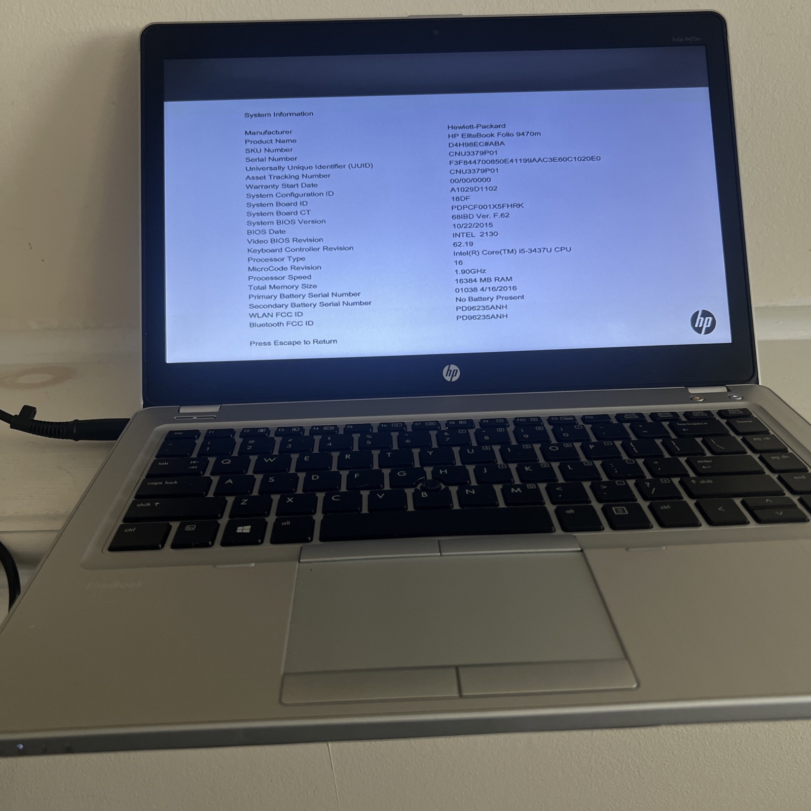 HP EliteBook Folio 9470m 14" Laptop Intel Core i5 16GB RAM 128GB SSD Windows 11 gallery