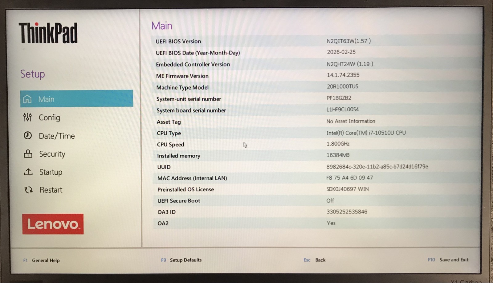 Lenovo ThinkPad X1 Carbon Gen 7 14" Touch i7-10510U 16GB RAM 512GB NVMe - As Is gallery
