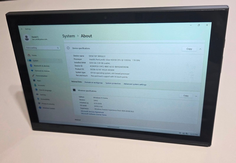 Black Lenovo Ideapad Duet 3 Win 11 8GB RAM 128GB TABLET - NO KEYBOARD OR CORD gallery