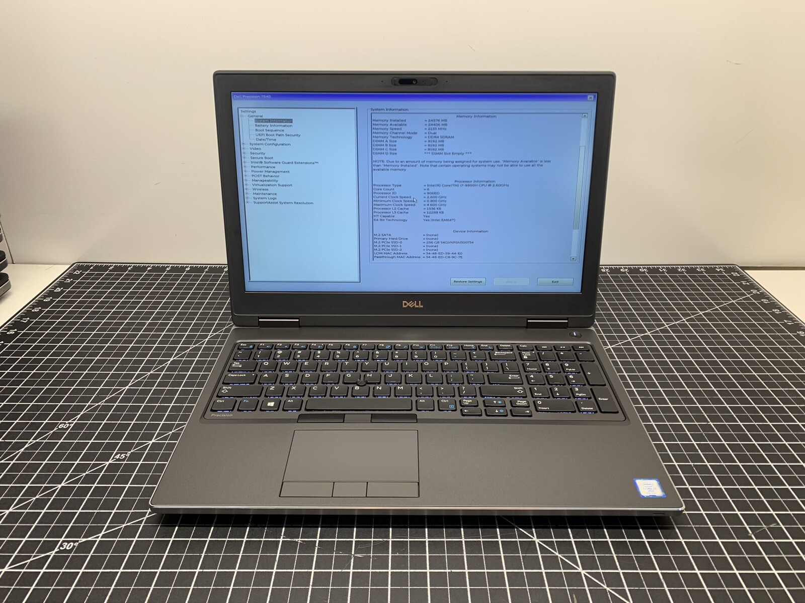 DELL PRECISION 7540 CORE i7-9850H | 24GB RAM, AMD RADEON PRO WX 3200 | #T856 gallery