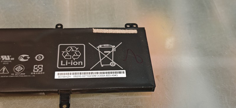 ASUS GENUINE BATTERY B31N1707-1 11.55V 42Wh 3727mAh 68.5% gallery