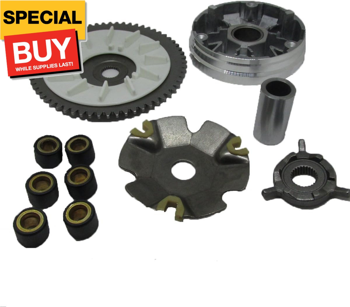 Complete 49cc 50cc Variator Kit with 6g Weights Gy6 Engine Qmb/139 Performance 4 gallery