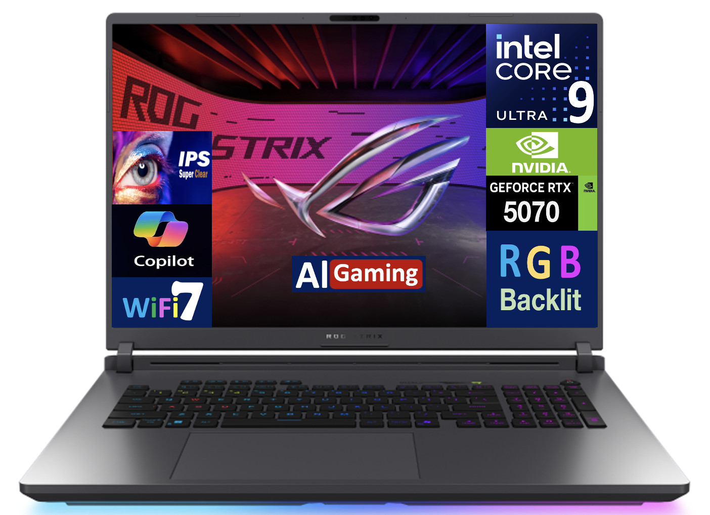 ASUS ROG Strix 18" 2560x1600 Intel Ultra 9 275HX 32GB 1TB SSD RTX 5070 Win11 Pro gallery