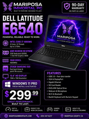 Dell Latitude E6540 15.6in i7-4800MQ 16GB 250GB SSD Radeon 8790M Win11 Pro
