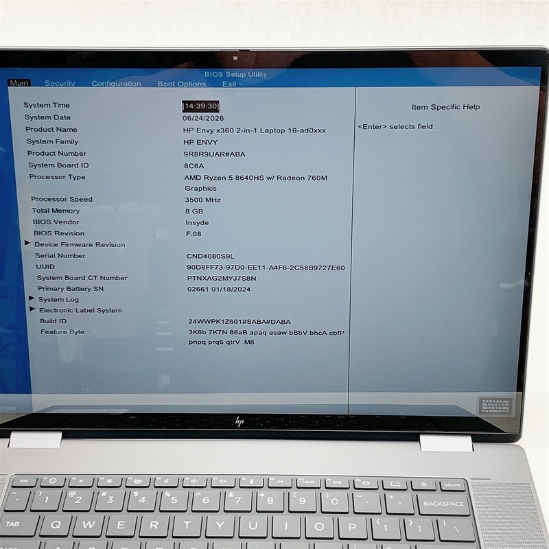 HP 16-ad0013dx Laptop AMD Ryzen 8640HS 3.5GHZ 16" Touch FHD+ 8GB 1TB NVMe Win 11 gallery