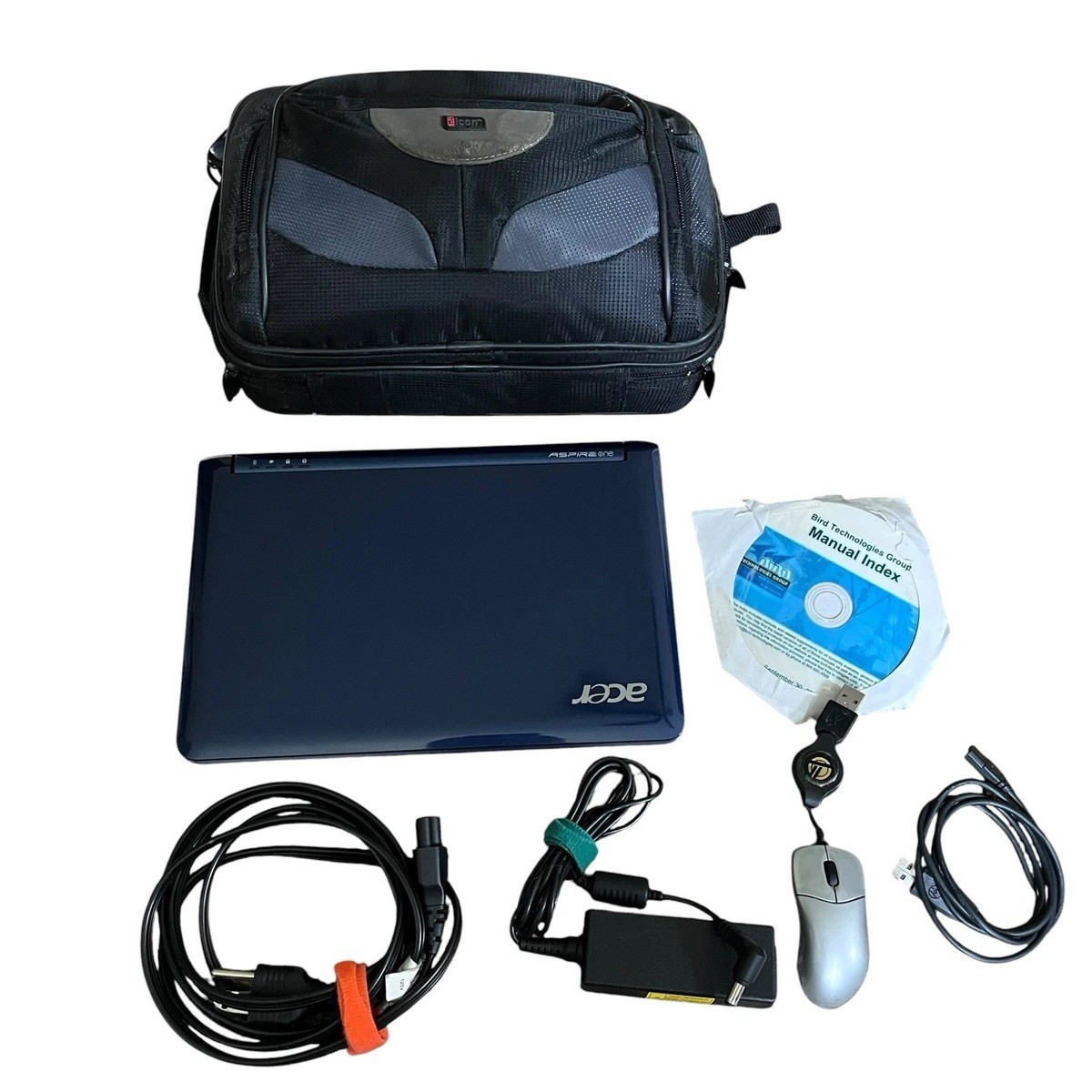 Acer Aspire One Series Netbook Laptop Power Cord CD Mouse Case Model ZG5 Blue gallery
