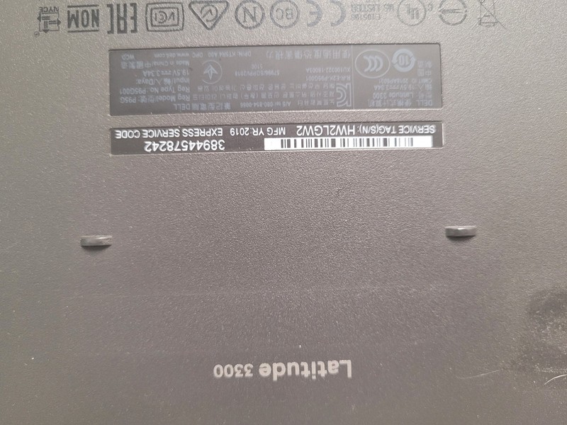 Dell latitude 3300 bios lock 13.2" i5-8250u 1.60ghz 4gb ram no ssd*parts HW2LGW2 gallery
