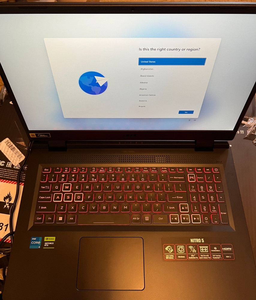Open Box Acer Nitro 5 17.3" Gaming Laptop i5-12450H RTX 3050 8GB 512GB SSD