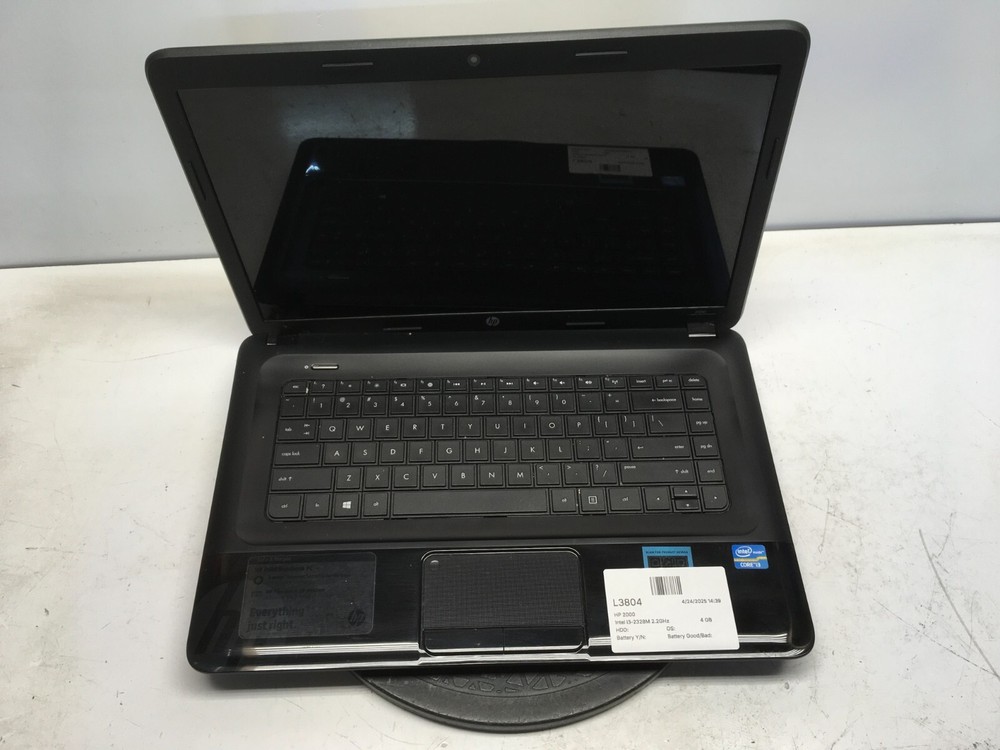 HP 2000-2B89WM Intel i3-2328M 2.2GHz 4 GB NO HDD - Rough Shape