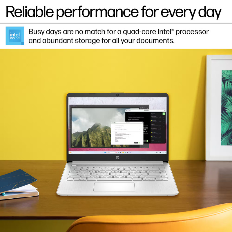 2026 Newest HP Laptop 14" Quad-Core Intel Processor 8GB RAM 528GB Storage Win 11 gallery