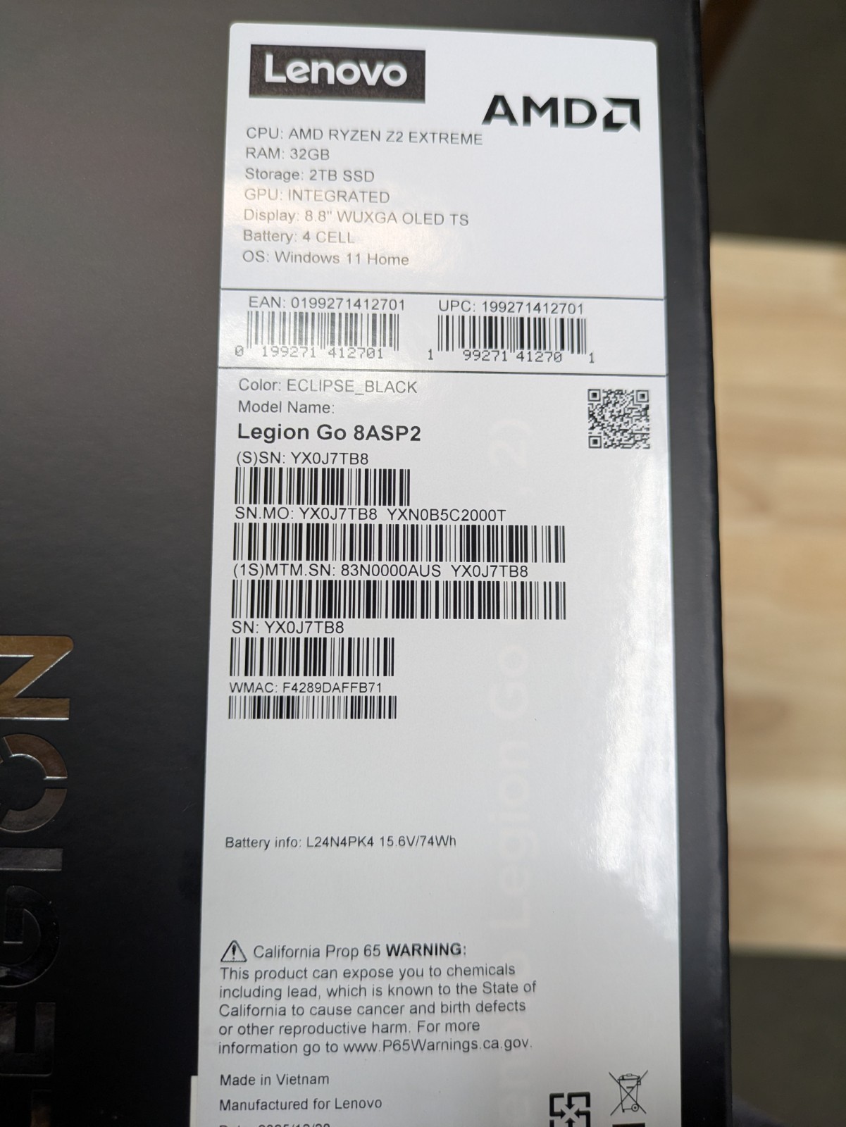 Lenovo Legion Go 2 Z2E 2TB +Screen Protector+Skins+ComfortGrips+100g Hall Sticks gallery
