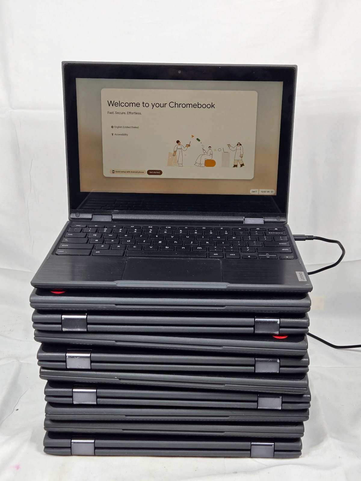 Lot of 10 Lenovo Chromebook 300e 2nd Gen AST 82CE AMD A4 4GB RAM 32GB eMMC gallery