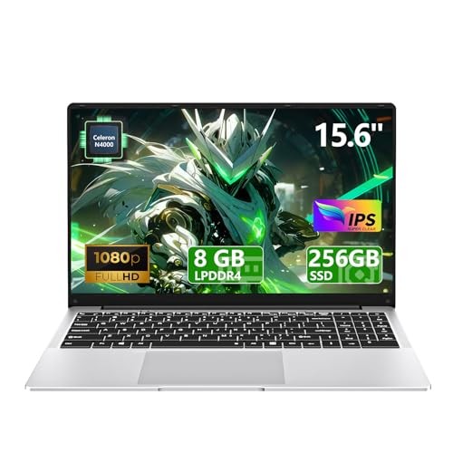 15.6" Laptop Computer DDR4 8GB RAM 256GB SSD,traditional laptop computers with gallery