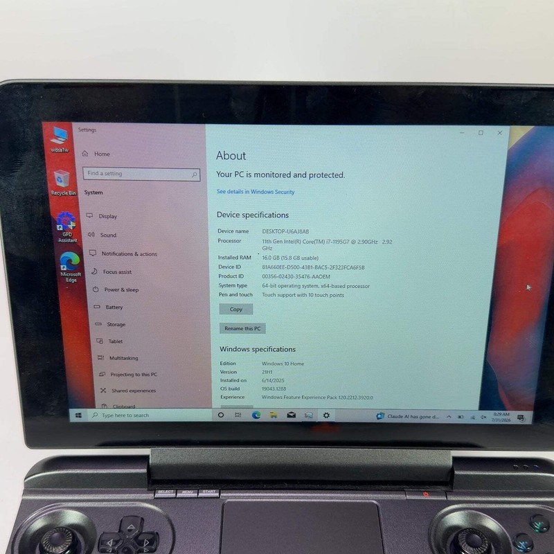 GPD Win Max 8" i7-1195G7 2.9GHz 16GB RAM 1TB SSD gallery