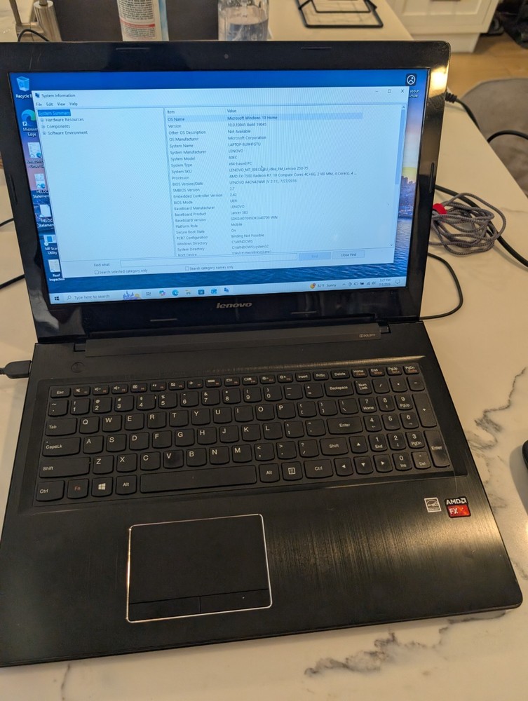 Lenovo IdealPad Z50-75 15.6" Laptop AMD FX-7500 8GB Ram 256GB SSD DVD-RW BT4.0