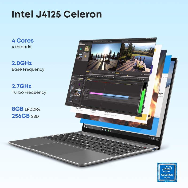 CHUWI GemiBook Pro 14.1" Laptop Intel J4125 12GB+256GB SSD Backlit Keyboard gallery