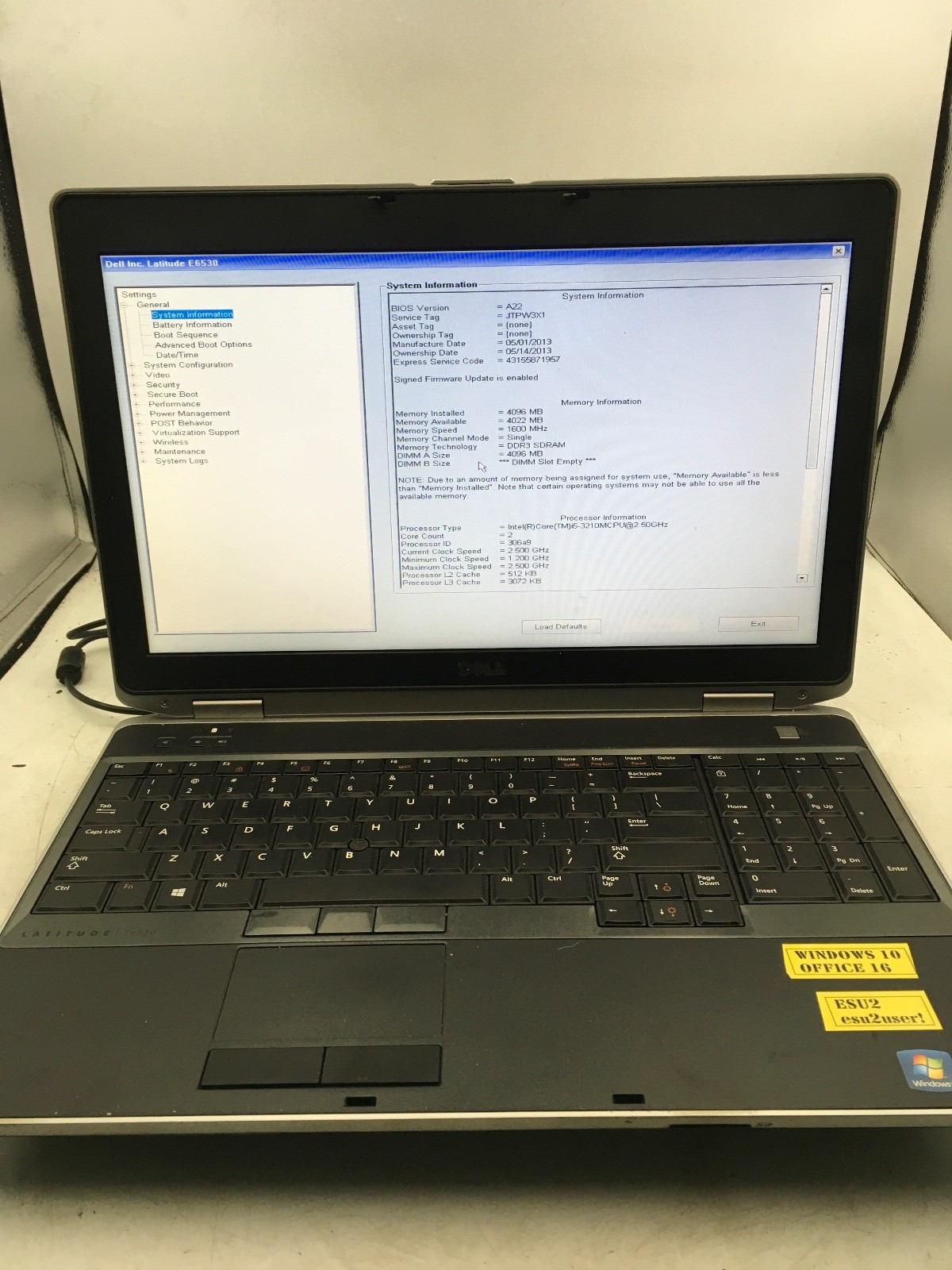 DELL LATITUDE E6530 - BOOTS TO BIOS - LOT OF 2 - INTEL I5/I7 - 8/4GB RAM - BB gallery