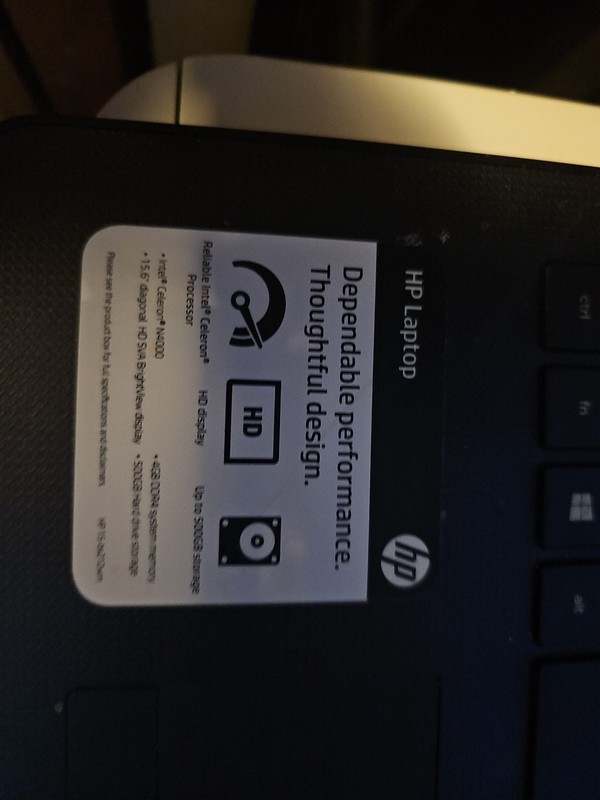 HP Laptop 15-BS212WM 15.6" Celeron N4000 1.10Ghz 4GB RAM 500GB HDD gallery