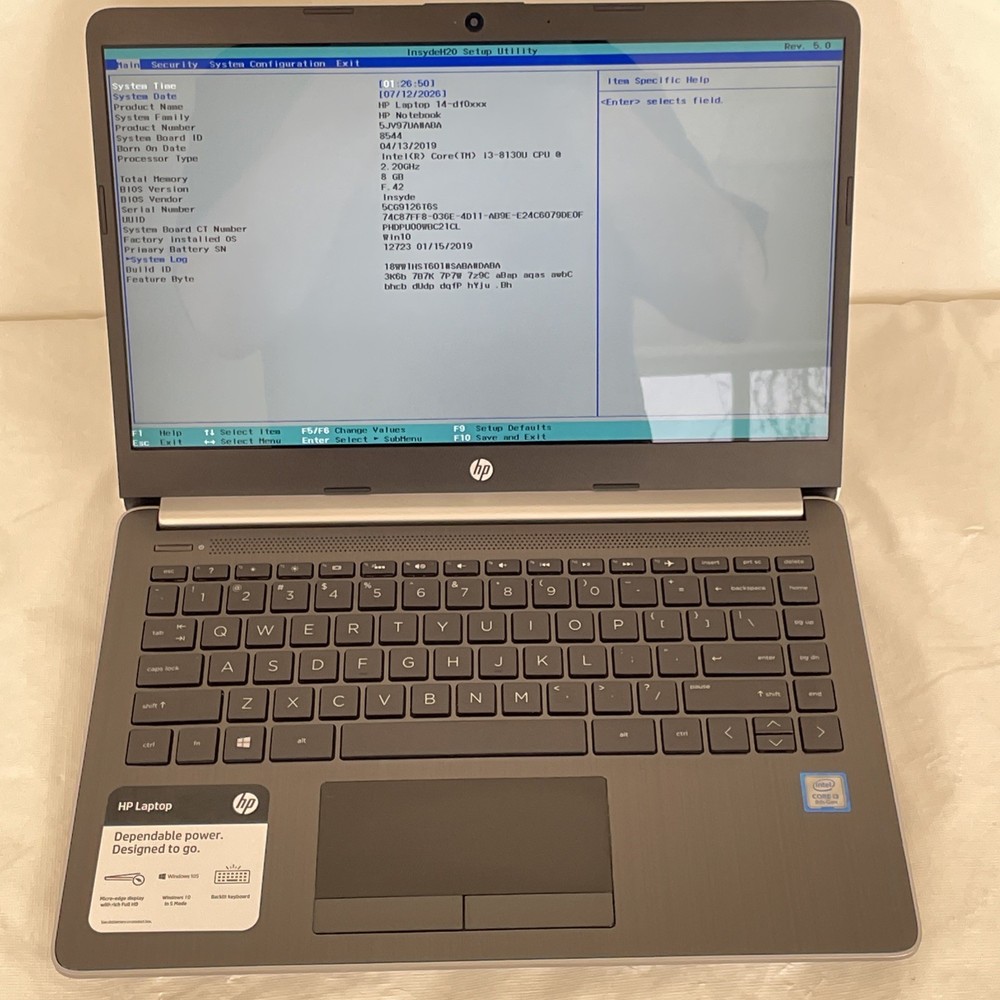 HP 14-df0023cl 14"Laptop | i3-8130U 2.2GHz | 8GB RAM, 128GB SSD M2 | WINDOWS 11