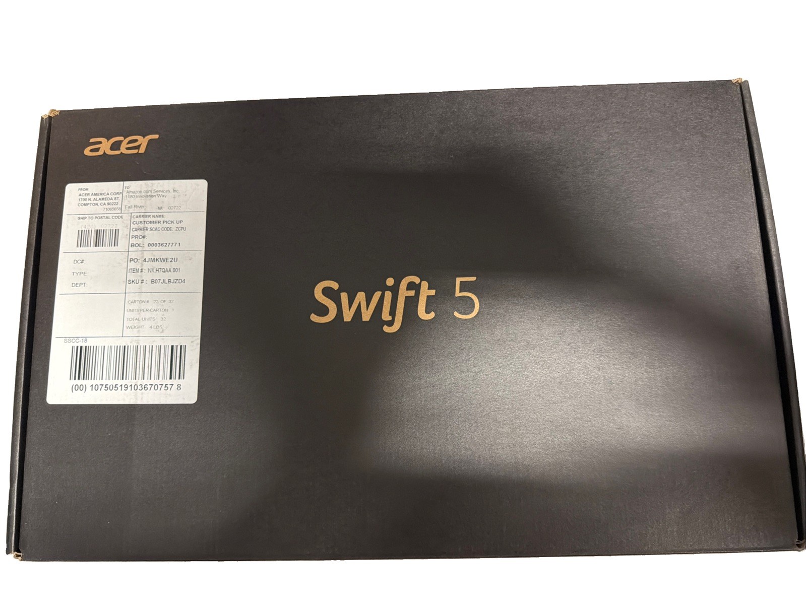 Acer SF51551T507P Swift 5 Thin and Light 15.6in FHD Touch 8GB RAM 256GB SSD BNIB gallery