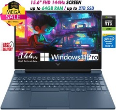 HP Victus Gaming 15.6″ 144Hz FHD i5-12450H Up to 64GB RAM& 2TB SSD Win11 PRO