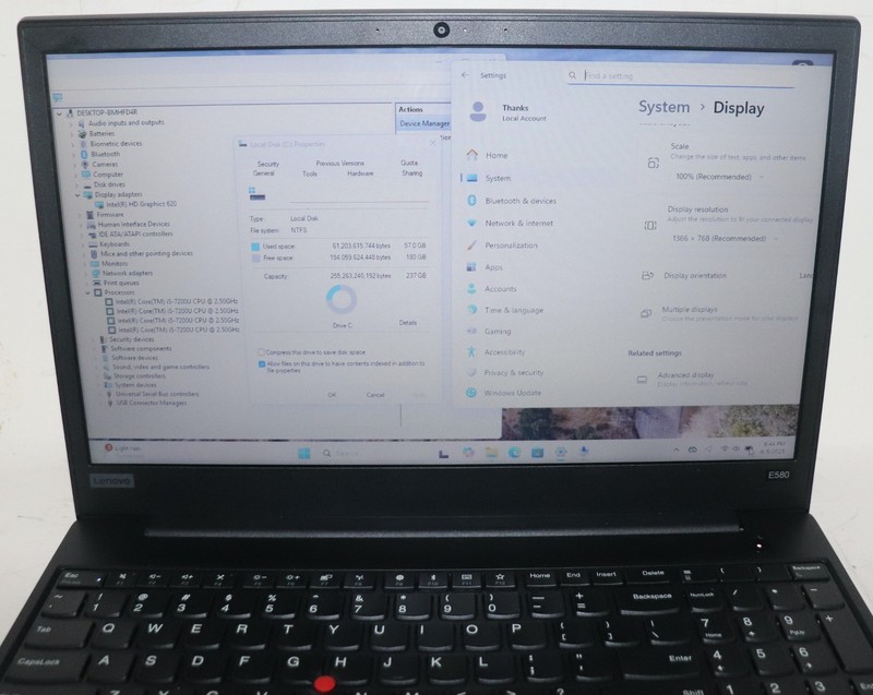 Lenovo ThinkPad E580|Intel Core i5@2.50 GHz|16GB RAM|256GB SSD|Win11|Webcam gallery