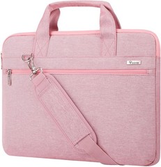 Sleeve for 13-14 Inch Laptop, 360° Protective, Waterproof, Slim Briefcase, Pink