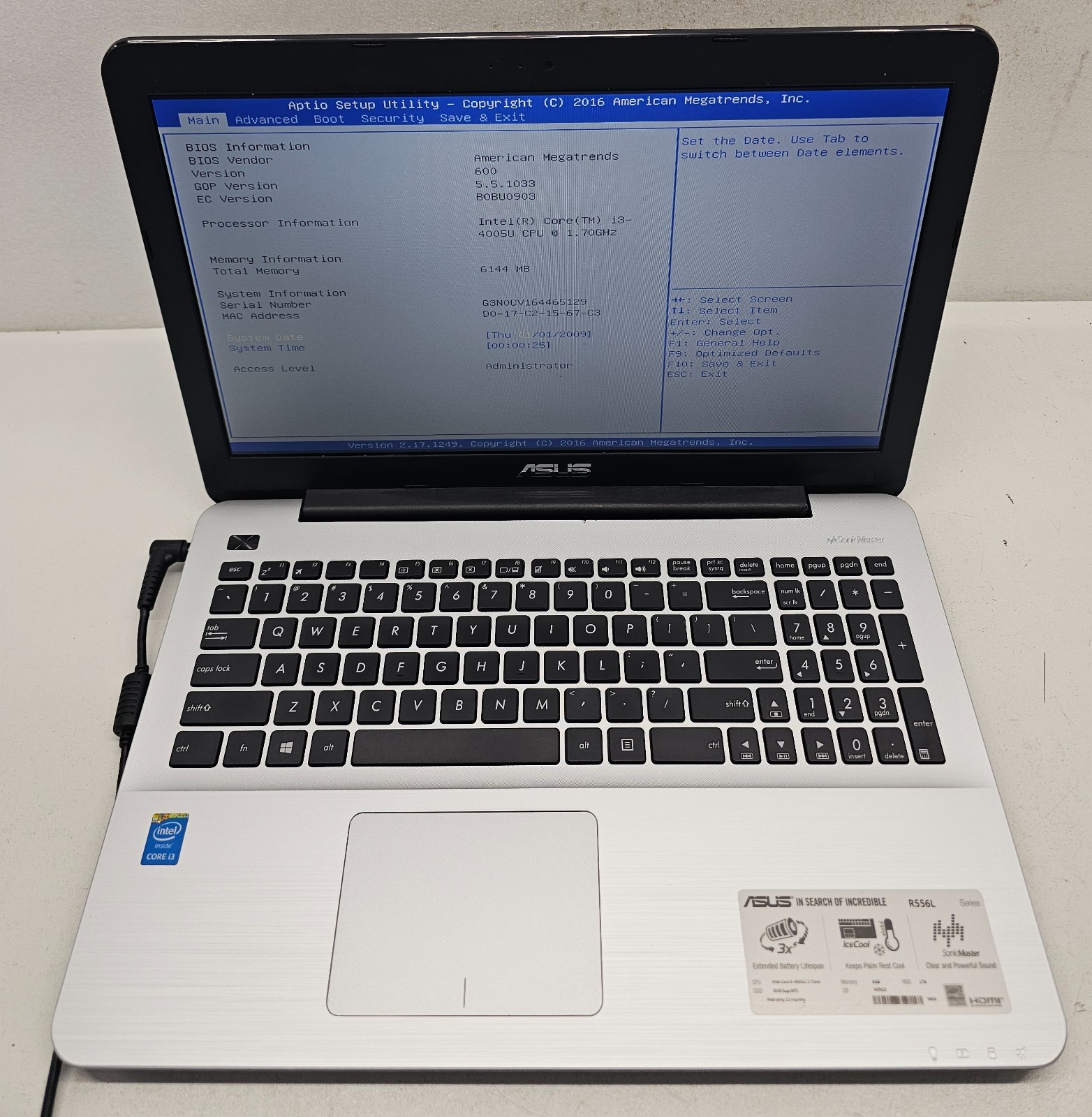 Asus R556LA-MH31(WX) 15.6" Laptop Intel Core i3-4005U 6GB RAM NO HD/OS (FL) gallery