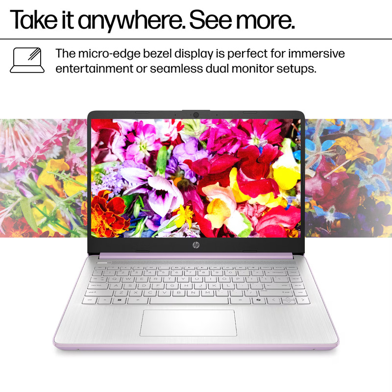 HP Laptop Computer 14", Intel N150, 8GB RAM + 628GB Storage, Windows 11 Pro gallery