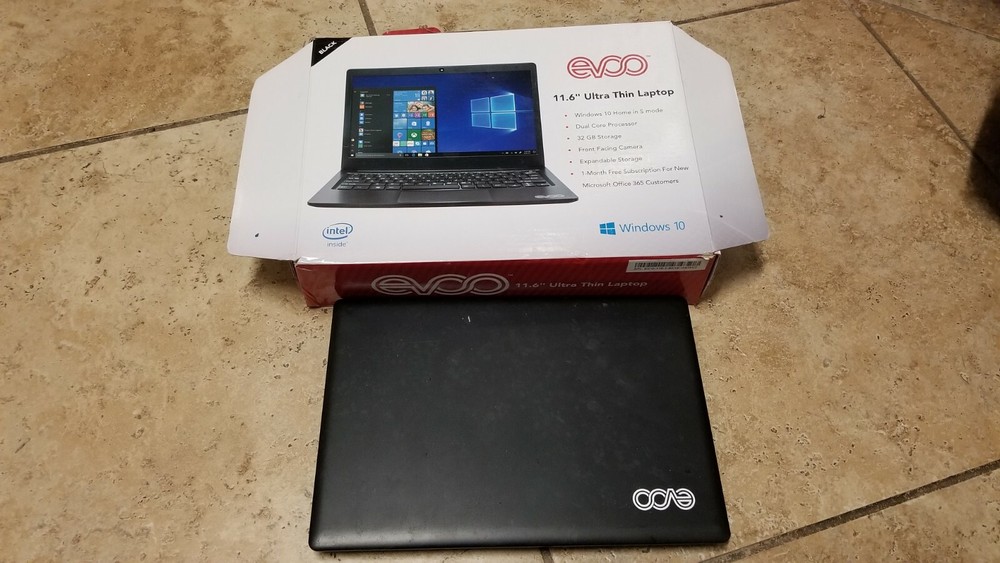EVOO EV-C-116-1-BK Laptop 11.6" HD Intel N3350 1.10GHz 32GB FOR PARTS