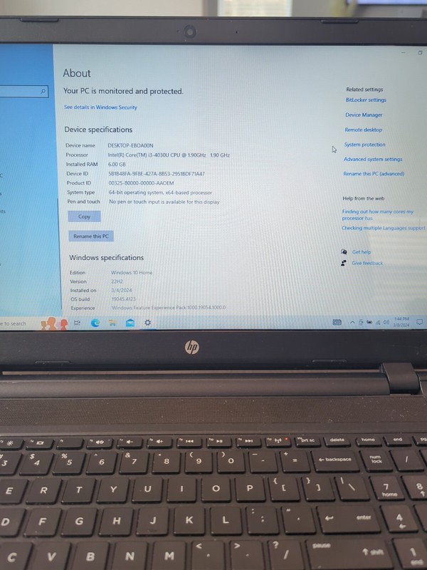 HP Notebook 15, 15.6in Screen, Grey, Factory Default gallery