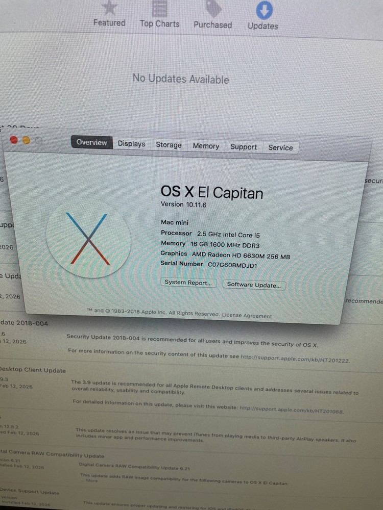 Mac Mini (Mid 2011) Core i5 2.5GHz 16 GB RAM/ 240 GB HYBRID DRIVE