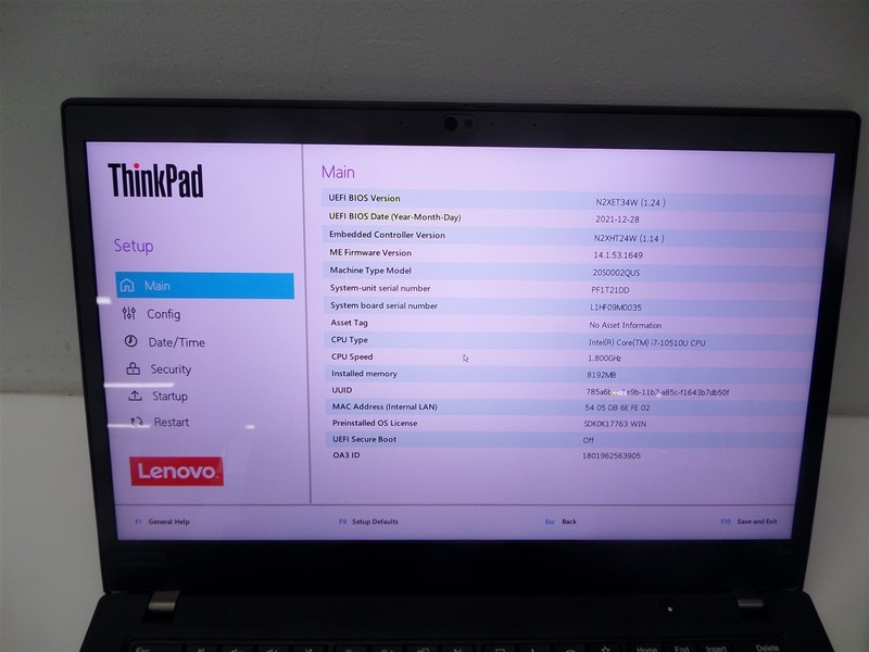 Lenovo ThinkPad T14 Gen 1 w/ i7-10510U 1.8GHz CPU 8GB RAM 256GB SSD Win11 gallery