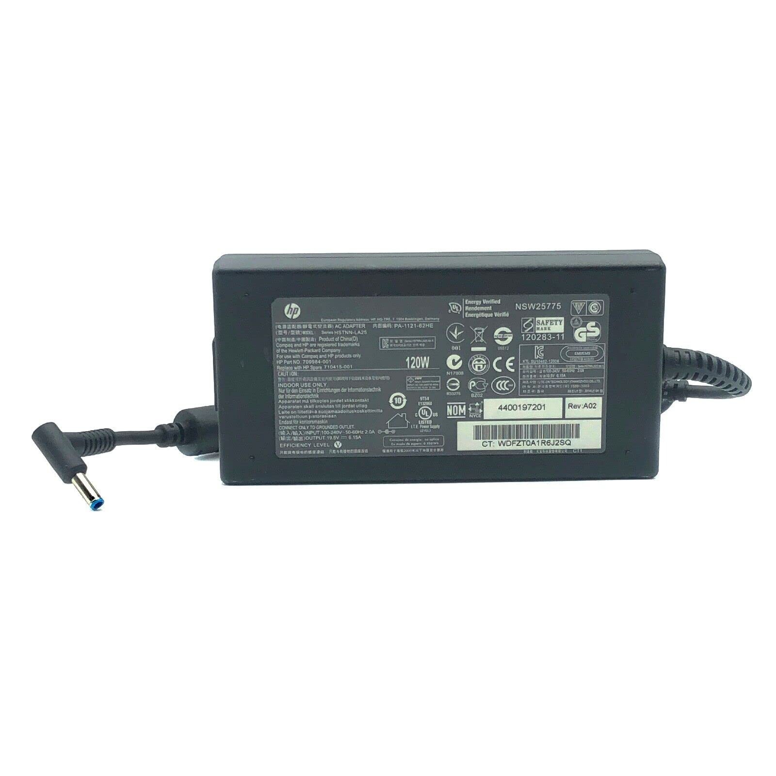 HP 120W AC Adapter 19.5V 1A 2-Pin Laptop Power Supply 710415-001 709984-001 gallery