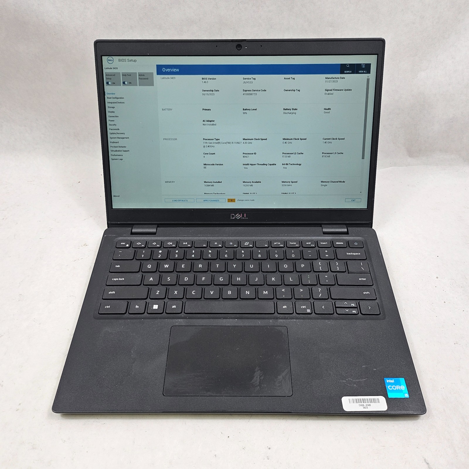 Dell Latitude 3420 14" Black FHD Core i5-1135G7 2.40GHz 16GB 256GB SSD *Read gallery