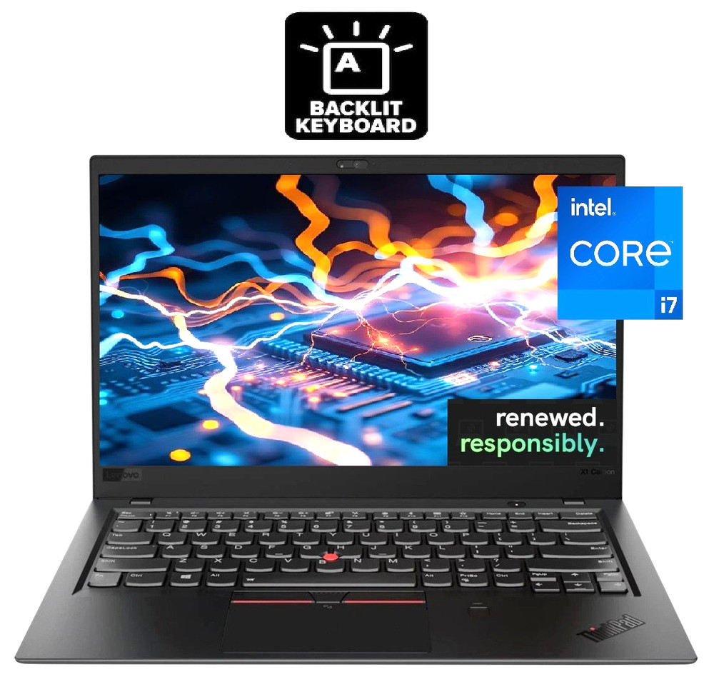 14" Lenovo X1 Carbon Laptop: Intel i7 up to 4.00 GHz! 8GB RAM - 256GB NVME SSD!