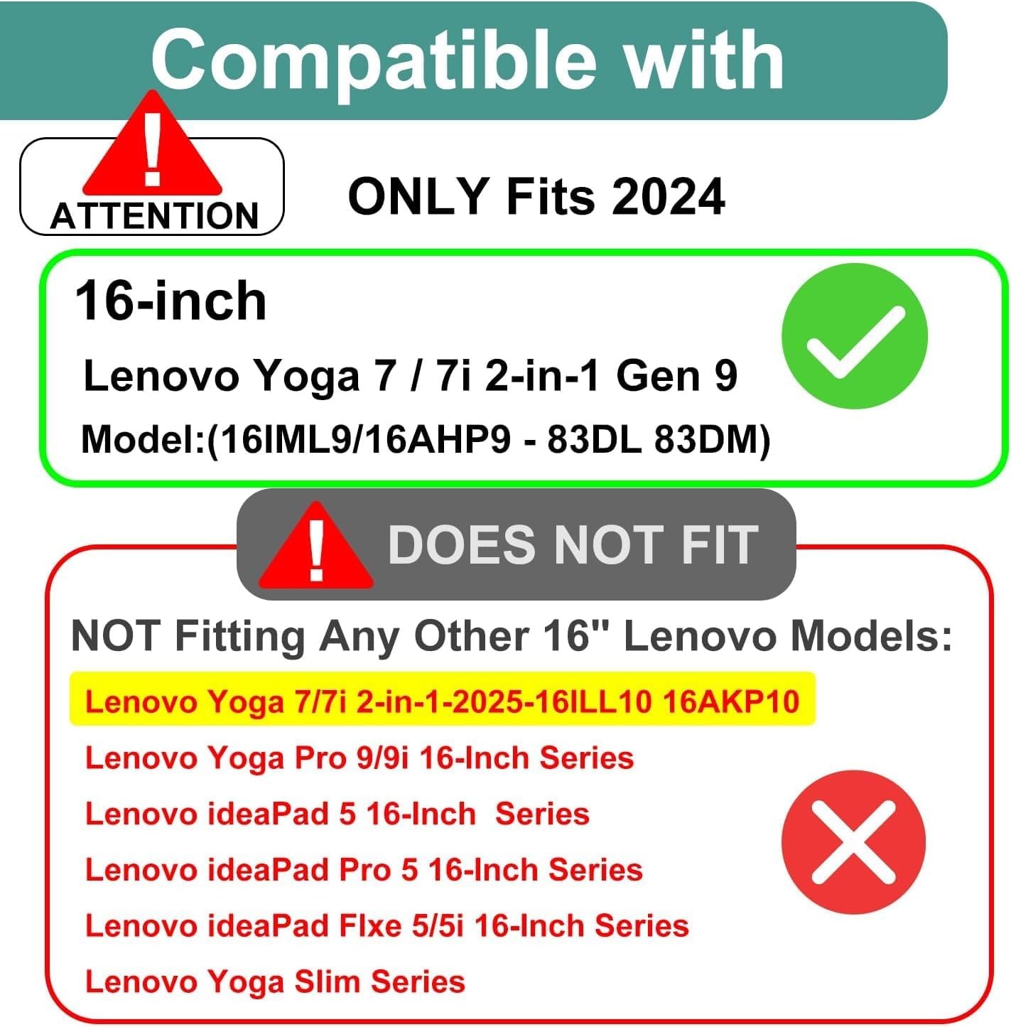 3-Pack Touchscreen Protector for Lenovo Yoga 7 / 7i 16" 2-in-1 Gen 9 2024 Anti G gallery