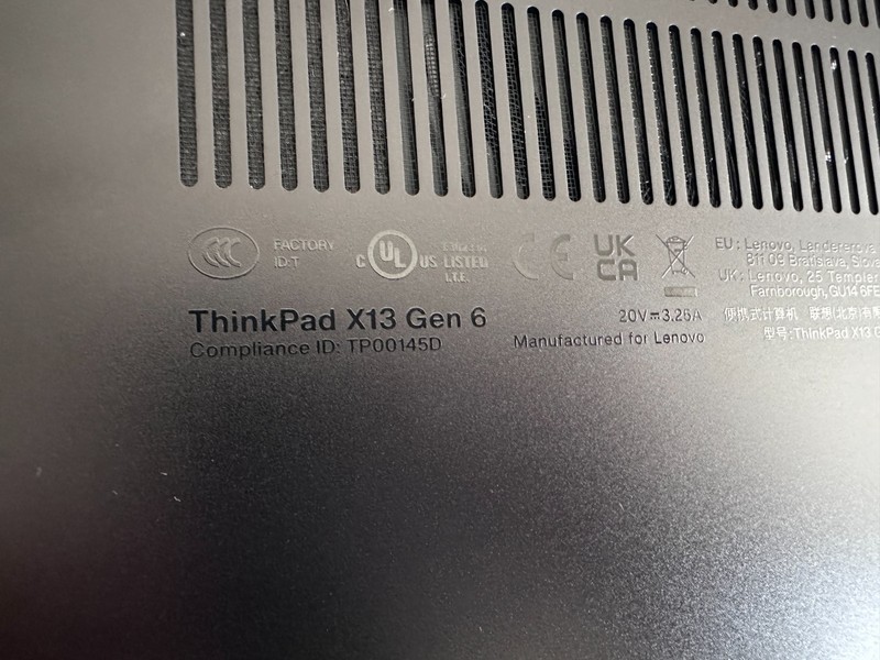 Lenovo ThinkPad X13 vPro 10th Gen, Intel Core i5-10310U, 1.7GHz, 16GB 256Gb SSD gallery
